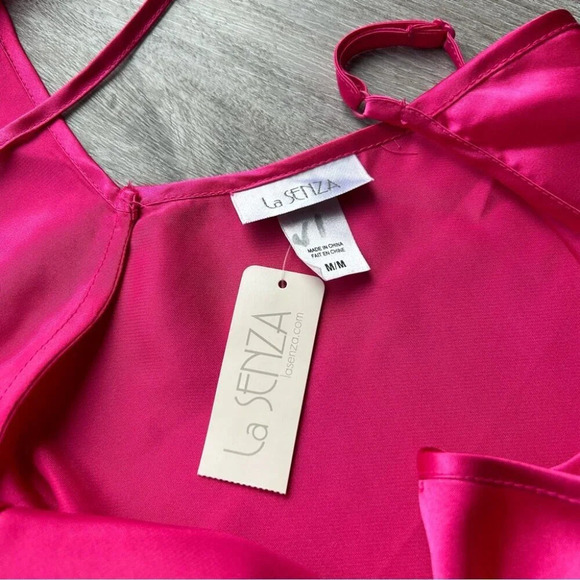 NWT La Senza Pink Satin Slip Dress - Picture 9 of 12